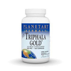 Triphala Gold 550mg by Planetary Herbals  -  120 VegCap - 1 of 3