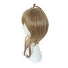 Unique Bargains Women's Wigs 13" Brown with Wig Cap Short Hair With Bangs - 3 of 4