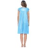 Casual Nights Women's Cap Sleeve Rose Satin Tricot Nightgown - 4 of 4