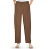Collections Etc Elastic Waistband with Side Pockets Cotton Knit Pants - 4 of 4