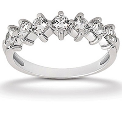 Pompeii3 1 1/10ct Round Diamond Anniversary Wedding Ring 14K