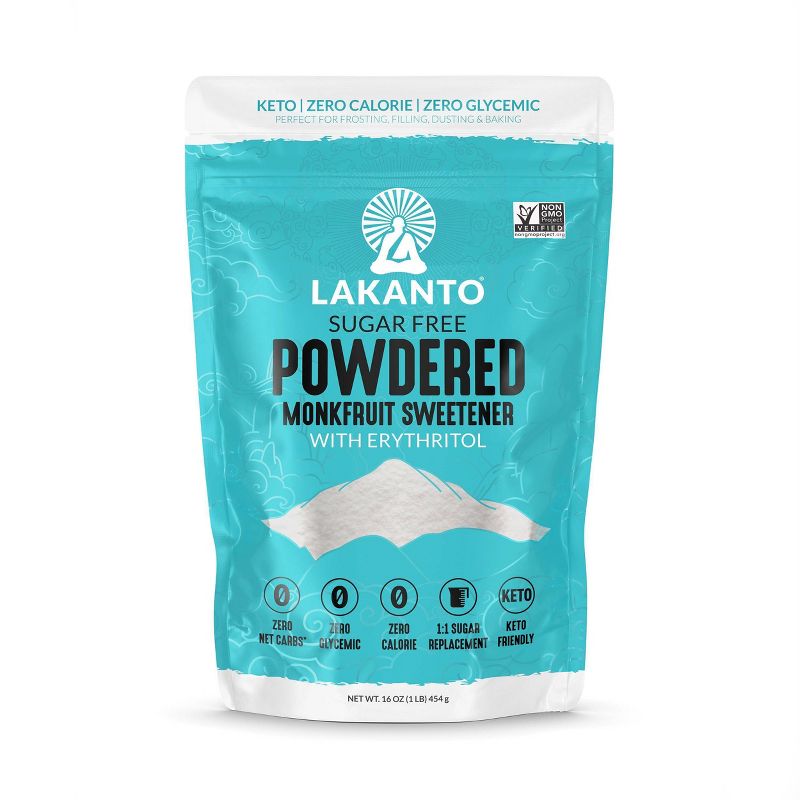 Lakanto Monkfruit Powdered Sweetener - 16oz, 1 of 4
