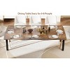 Dining Table, Rectangular Table with Wave Irregular Edge, Thick MDF Top, Sturdy Metal Frame, Waterproof, Scratch-Resistant - 4 of 4