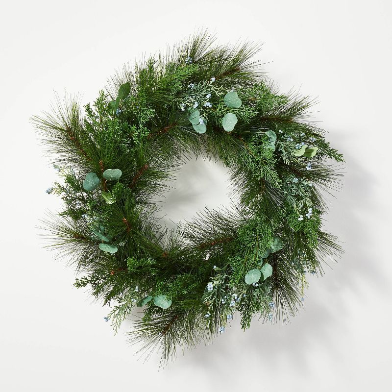 Pine and Eucalytpus Wreath - Threshold&#8482; designed with Studio McGee, 1 of 5