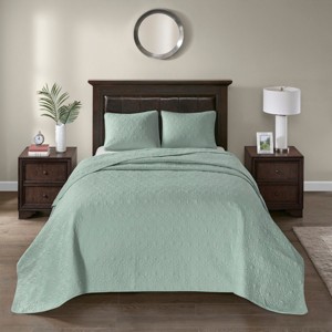Gulches Twin/Twin XL Reversible Quilt Set Seafoam - 1 of 4
