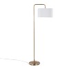 Puck 63.75" Contemporary Metal Floor Lamp in Gold Metal with White Linen Shade from Grandview Gallery by LumiSource - 3 of 4