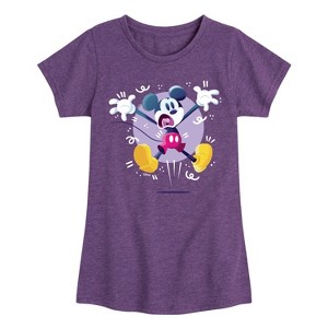 Girls' - Disney - Mickey Jump Fitted Short Sleeve Graphic T-Shirt - 1 of 4