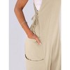Women Jumpsuits Casual Summer Loose Outfits Rompers Beach Vacation Trendy Long Baggy Overalls Jumpers with Pockets - 4 of 4