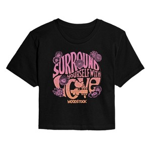 Women's - Woodstock - Surround W Love Cropped Graphic T-Shirt - 1 of 4