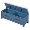 Shoe Storage Bench with Removable Cushion, Entryway Bench with Lift Top Storage, Upholstered Shoe Cabinet for Hallway Bedroom Living Room - 4 of 4