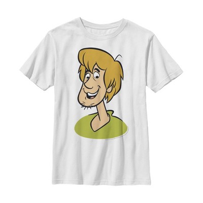 Scooby Doo Boy's Shaggy Big Face Smile T-Shirt White