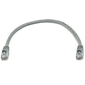 Monoprice Cat5e Ethernet Patch Cable - 1 Feet - Gray | Network Internet Cord - RJ45, Stranded, 350Mhz, UTP, Pure Bare Copper Wire, 24AWG - 1 of 4