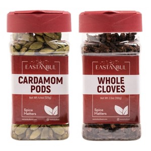 Eastanbul Cardamom Pods Whole 4.4oz and Whole Cloves 3.5oz, Spice Buddies - 1 of 4