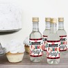 Big Dot of Happiness Christmas Pajamas - Mini Wine and Champagne Bottle Label Stickers - Holiday Plaid PJ Party Favor Gift - Set of 16 - 3 of 4