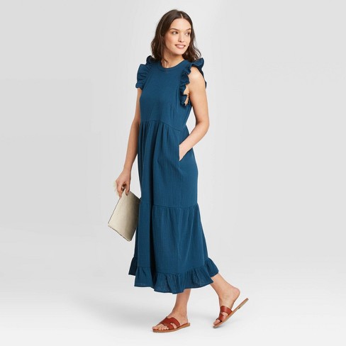 Women's Sleeveless Tiered Ruffle Dress - Universal Thread™ : Target