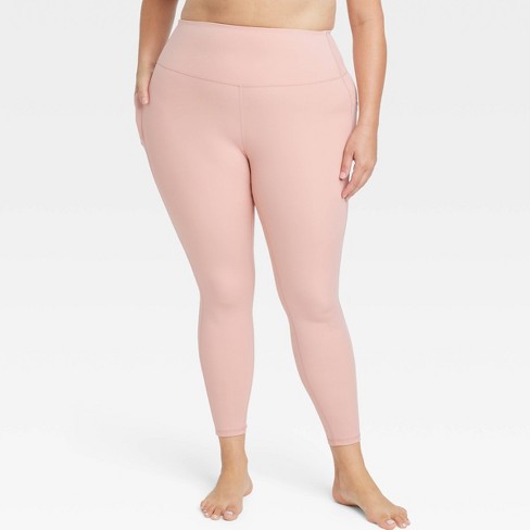 Women's Brushed Sculpt High-rise Pocketed Leggings 28 - All In Motion™  Light Pink Xxl : Target