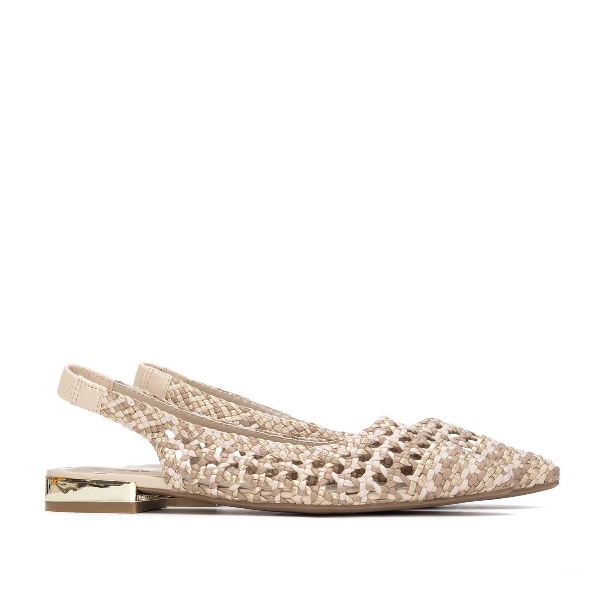 Обувь XTI Women's Slingback Braided Flats 145300 Beige 5.5 — фото 4