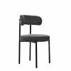 CAVINAS Modern Velvet Dining Chair with Crescent Backrest, Upholstered Accent Chair with Metal Legs for Dining Room, Kitchen - 4 of 4