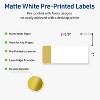 Avery® Labels, 1" x 2-5/8", Dipped Gold Edge, Matte White, 160ct - 2 of 4