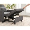 CAVINAS 3 in 1 Chair Bed Sleeper for Adults, Modern Futon Sofa Bed, Pull-ut Convertible Couch for Living Room, Dark Gray - 2 of 4