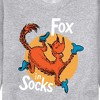 Men's - Dr. Seuss - Fox In Socks Jumping Graphic Fleece Sweatshirt - 2 of 4