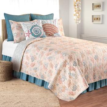C&F Home Seabrook Coastal Beach Cotton Quilt Set  - Reversible and Machine Washable