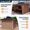 HAPPATIO 11' × 13' Wood Gazebo, Outdoor Hardtop Gazebo with Mosquito Nets and Curtains - 4 of 4