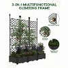 Plastic Planter Box with Metal Trellis, Raised Garden Bed Privacy Screen for Outdoor Patio, Balcony & Backyard - 4 of 4
