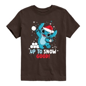 Boys' - Disney - Stitch Up To Snow Good Short Sleeve Graphic T-Shirt - 1 of 3