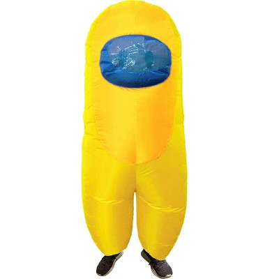 Amongst Us Imposter Sus Crewmate Inflatable Adult Costume Yellow | Standard