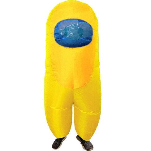 Amongst Us Imposter Sus Crewmate Inflatable Adult Costume Yellow | Standard