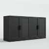 PexFix 31"x62"x16" Sideboard Cabinet with 4 Doors and Storage Multipurpose Organizer for Kitchen Living Room Black - 2 of 4