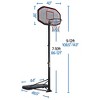 Yaheetech 43-inch Portable Basketball Hoop 9-12ft Adjustable Height Basketball Hoop System for Outdoors - 2 of 4