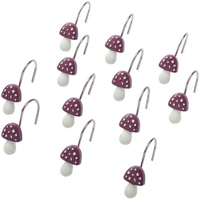 The Lakeside Collection Spring Mushroom Bath Collection - Set of 12 Shower Hooks