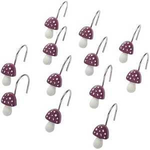 The Lakeside Collection Spring Mushroom Bath Collection - Set of 12 Shower Hooks - 1 of 3
