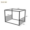 Accent Bed Frame Modern with Guardrail Design for Bedroom 62.24"W Underbed Storage Space - 3irtyhousy - 4 of 4