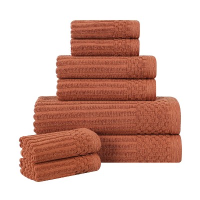 Modern Ribbed Cotton  Assorted Towel Set by Blue Nile Mills