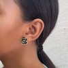 Adornia 14k Gold Plated Black CZ Carnelian Earrings - 2 of 4