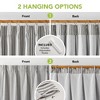Deconovo Poly Linen Stripe Printed Curtain 2Pass Coated Pleated Rod Pocket - 4 of 4