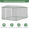 Sandinrayli 8x12 FT Large Storage Shed, Metal Sheds & Outdoor Storage, Outdoor Shed with Lockable Door, for Backyard Garden Patio Lawn, Black - 3 of 4