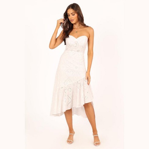 Nisha Strapless Mini Dress - White - Petal & Pup USA