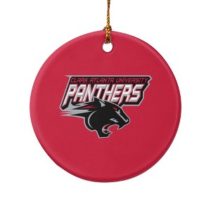 Clark Atlanta University Primary Logo Porcelain Holiday Christmas Tree Ornament  2.8" (7.1 cm) - 1 of 4