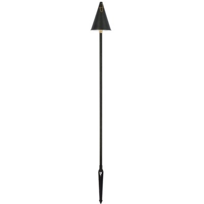 Elegant Lighting Outdoor 12V Cast Brass torch light 8 inch Wide x 24 inch High in Dark Bronze