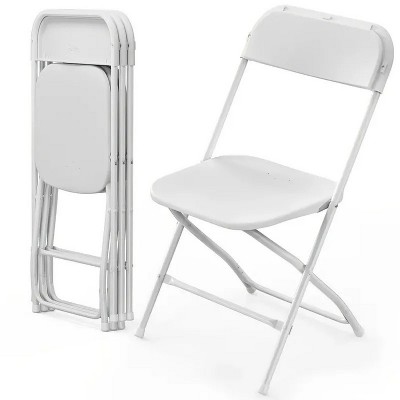 6PCS Plastic Outdoor Folding Chair with 330 lbs Weight Capacity Comfortable Activity Chair - Lightweight Folding Chair