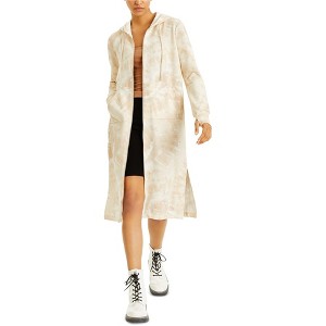 I.N.C International Concepts Womens Tie-Dye Maxi Length Hoodie Sweatshirt, Beige, X-Small - 1 of 1