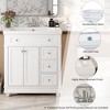 30" Bathroom Vanity With Sink, Solid Wood Bathroom Cabinet With Resin Sink, Modern Free Standing Storage Cabinet With 2 Drawers & 2 Doors - 4 of 4