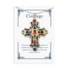 Anna-Kaci Gold Tone Stained Glass Rhinestone Patonce Cross Necklace with Message Card & Envelope Jewelry Gift - 2 of 4