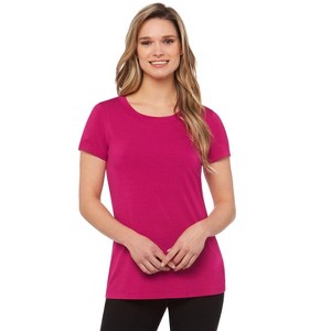 Rekucci Short Sleeve Scoop Neck Stretch T-Shirt for Women - 1 of 3