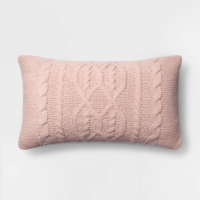 Oversized Cable Knit Chenille Throw Pillow - Threshold&#153;, 1 of 11