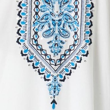 white porcelain paisley